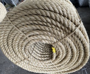 22mmx220m 3 Strand High Grade Sisal Rope For Marine Multi Function With ABS Certificate