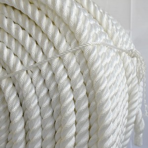 High Tensile 3 Strand Twisted 4mm-56mm Nylon Ship Mooring Rope Polyamide Sailing Yacht Rope