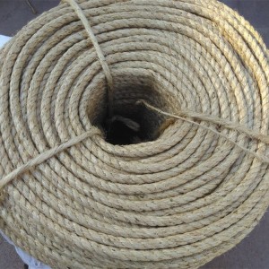 8მმ/12მმ/16მმ/18მმ/32მმ 3 Strand Z Twisted Marine Navy Sisal Tiwsted Rope ABS სერთიფიკატით