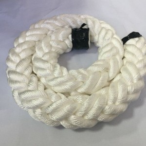 White 32mm 8 Strand Nylon Mooring Rope For Marine Use 220m Coil