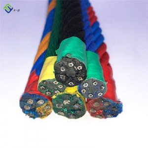 Kolorowa 6-żyłowa lina kombinowana z PP i poliestru na plac zabaw