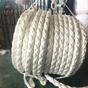8pramenné 48mm/64mm morské polypropylénové kotviace lano pre plavidlá
