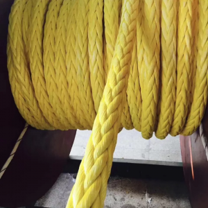 Vente chaude de corde de ligne de remorqueur tressée par UHMWPE de qualité marine de 48mmx180m