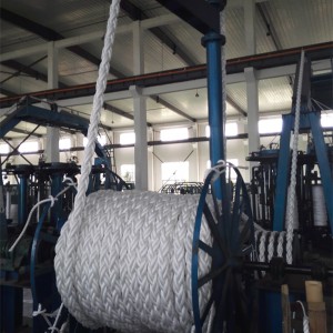 8 Strand Extra High Strength Polypropylene Mooring Lines Rope nga Gigamit Para sa Mooring Mas Dagko nga mga Vessels