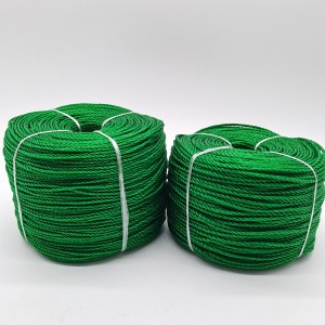 Hoge kwaliteit Marine PE touw 3 strengs gedraaid polyethyleen touw
