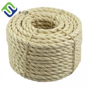 Изветвена бела 3 жичка Извртена јаже од 100% сисалски влакна за градинарство