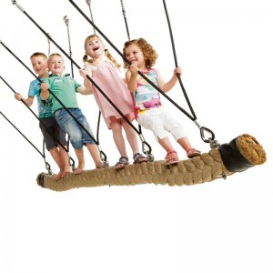 Outdoor Playground Equipment 120mm Rope Swing Suspension Rope Bridge