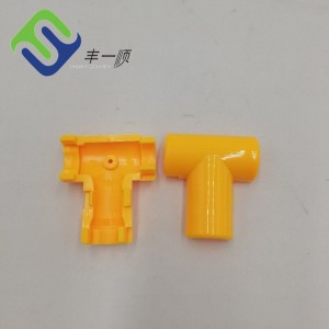 Colorful Injection molded PA 12mm Plastic T Connector for Combination Ropes