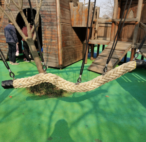 Опрема за игралиште на отворено 120мм Мост со висечки јаже за нишање на јаже