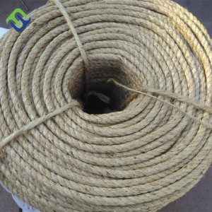 Сифати баланд 3 Strand Twisted Sisal ресмони бастабандии ресмони 12мм барои фурӯш