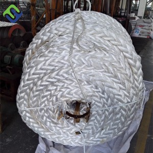 White 32mm 8 Strand Nylon Mooring Rope For Marine Use 220m Coil