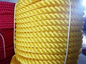 3-Strand Polypropylene Rope Monofilament Yellow Color PP Rope