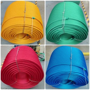 Outdoor Kids Climbing Steel Core Rope 6 Strand Twisted PP Multifilament Combination Playground Rope 16mm