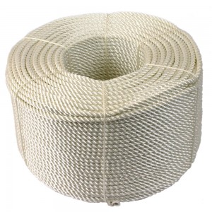 Wholesale Sustainable 4 3 Strand Polyamide Twisted Virgin 100% Nylon Multifilament Rope For Sale 5mm 6mm 8mm 10mm