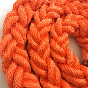 52mm Dia 8 Strand Polyester : Funis Low Elongation Marine Navis Mooring Funis