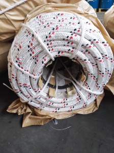 48mmx220m Double Braided Polyester Covered UHMWPE Rope With ABS Certificate