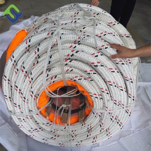 32mmx1000m Double Braided Polyester Covered UHMWPE 12 Strand Braided Rope Hot Sale