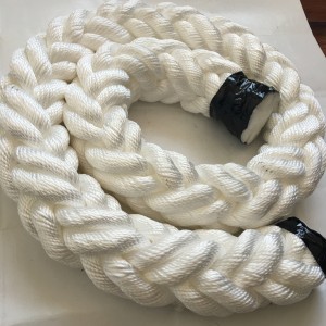 8 strand polyester and polypropylene mixed mooring ropes 64mm with MEG4