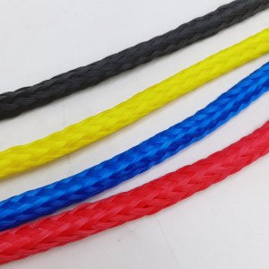 12mm/6mm UV Resistance Polyethylene 16 Strand Hollow Braided Rope Hot Sale