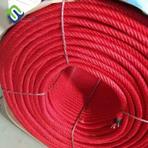 4 strand Polyester combination rope with steel core for playground