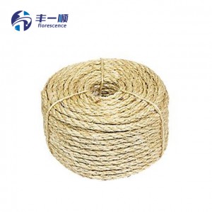 Best Price 100% natural 8mm Sisal 3 Strands Twisted Rope for cat tree