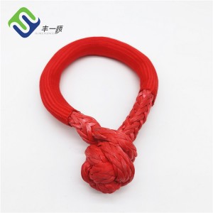 UHMWPE Soft Shackle Rope with Black Sleeve for Sailing Towing