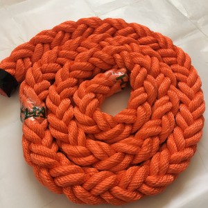 high tensity braided 8 strand plait polyester rope 220meter for ships