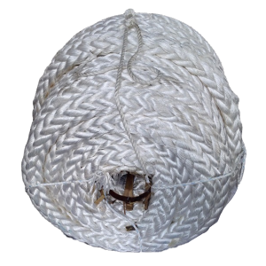 White 8 Strand Vessel Marine Rope 60mm Nylon Mooring Rope 220mtrs