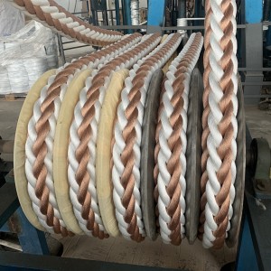 High strength 8 strand Polyester marine mooring rope ship rope