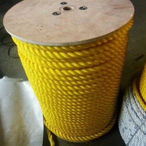 3-Strand Polypropylene Rope Monofilament Yellow Color PP Rope