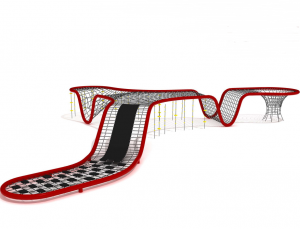 Speelgrond Kommersiële Buitelug-tou-klimnet met pasgemaakte ontwerp