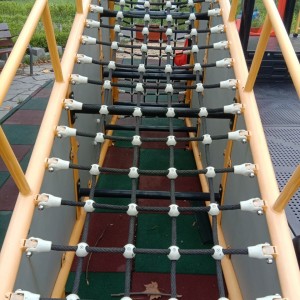 Piramismászó játékfelszerelés 6 szálból álló kombinált kötélháló játszótérre
