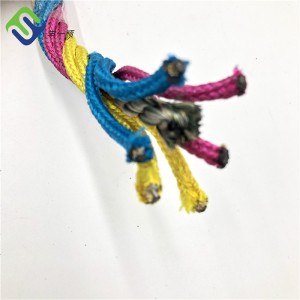 Krāsaina 6 dzīslu savīta kombinētā virve + FC ar tērauda stieples serdi