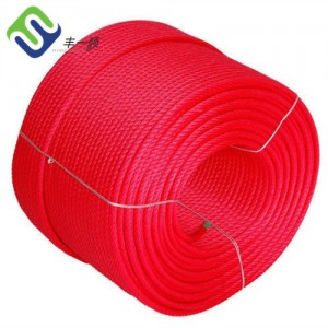 16 mm rdeča kombinirana vrv 6 x 7 z jedrom iz vlaken za igrišče
