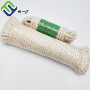 3-strand 10mm tali katun kanggo clothesline