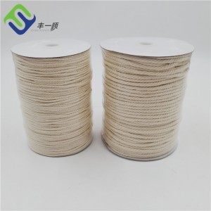 Гореща разпродажба 3 мм x 100 м усукано въже за макраме от естествено памучно въже