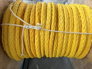 12 Strand UHMWPE Ropes 38mm UHMWPE Marine Rope Towing Rope გემისთვის