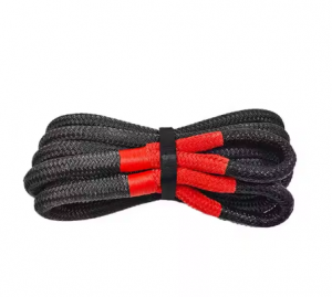 Hot Sale 25mm 9m Kinetic Recovery Tow Rope Heavy Duty Nylon Double Braided With Soft Shackle