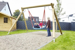 Combination Rope Child's Nest Swing Seat Round 100cm UV ප්‍රතිරෝධී