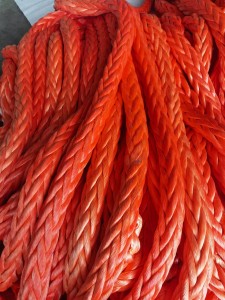 68mm/72mm 12 Strand UHMWPE Marine Hawser Towing Rope With High MBL BV Approved