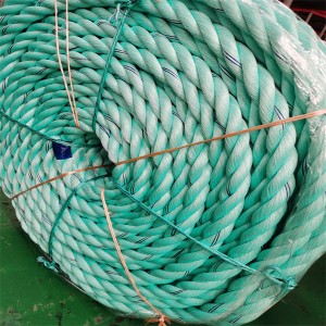 Green Color 4 Strand Twisted Polyprolyene and polyethylene mixed Marine Fishing/Boat Ropes 18mm/24mm