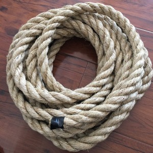 8mm/12mm/16mm/18mm/32mm 3 Strand Z Twisted Marine Navy Sisal Tiwsted Rope With ABS Certificate