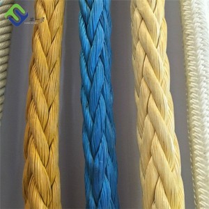 Custom Color Blue Black Heavy Duty Hot Sale UHMWPE Rope Mooring Fishing Towing