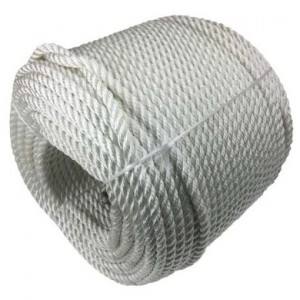 14mm White Nylon Rope 220m Coil 3 Strand Twist Nylon Marine Rope