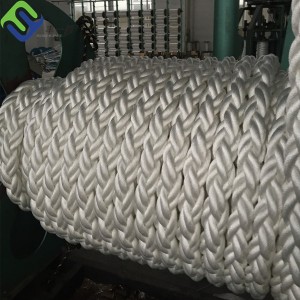 High strength 8 strand Polyester marine mooring rope ship rope