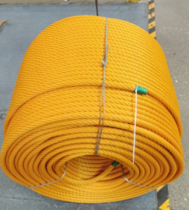4 strand Polyester combination rope with steel core for playground
