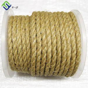 18mm Natural Sisal Rope 220m Coil 3 strand twisted rope for marine ships