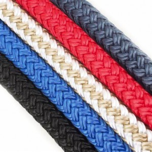 Colorful Double Braided Polyester Sailing Rope 16mmx220m With High Breaking Load