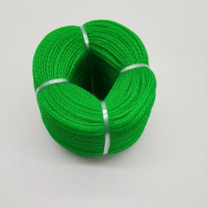 Green Color Hollow Braided 16 Strand Polyethylene Rope 4mmx100m For Farming Industries