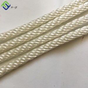 Высококачественная нейлоновая универсальная веревка Белая сплошная плетеная нейлоновая веревка